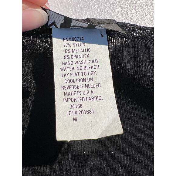 Vintage MSK Top Y2K Babydoll Metallic Glitter Whimsigoth Fairy Going Out Holiday - Picture 4 of 5